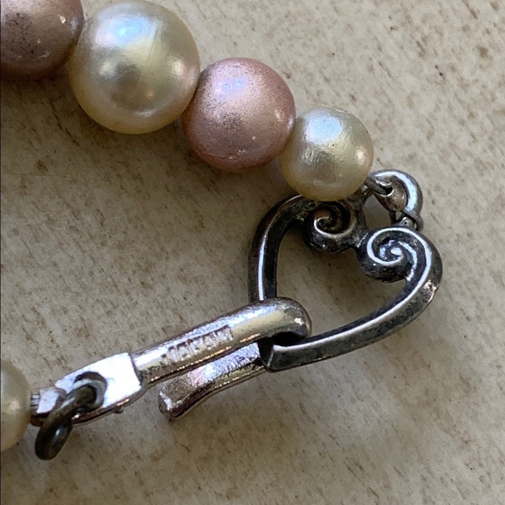 Vintage Multicolor Faux Pearl Necklace 15”‎ with a Hook Clasp marked JAPAN - Picture 7 of 7